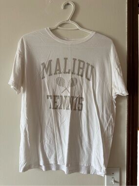 Abercrombie & Fitch Malibu Tennis White Graphic Tee